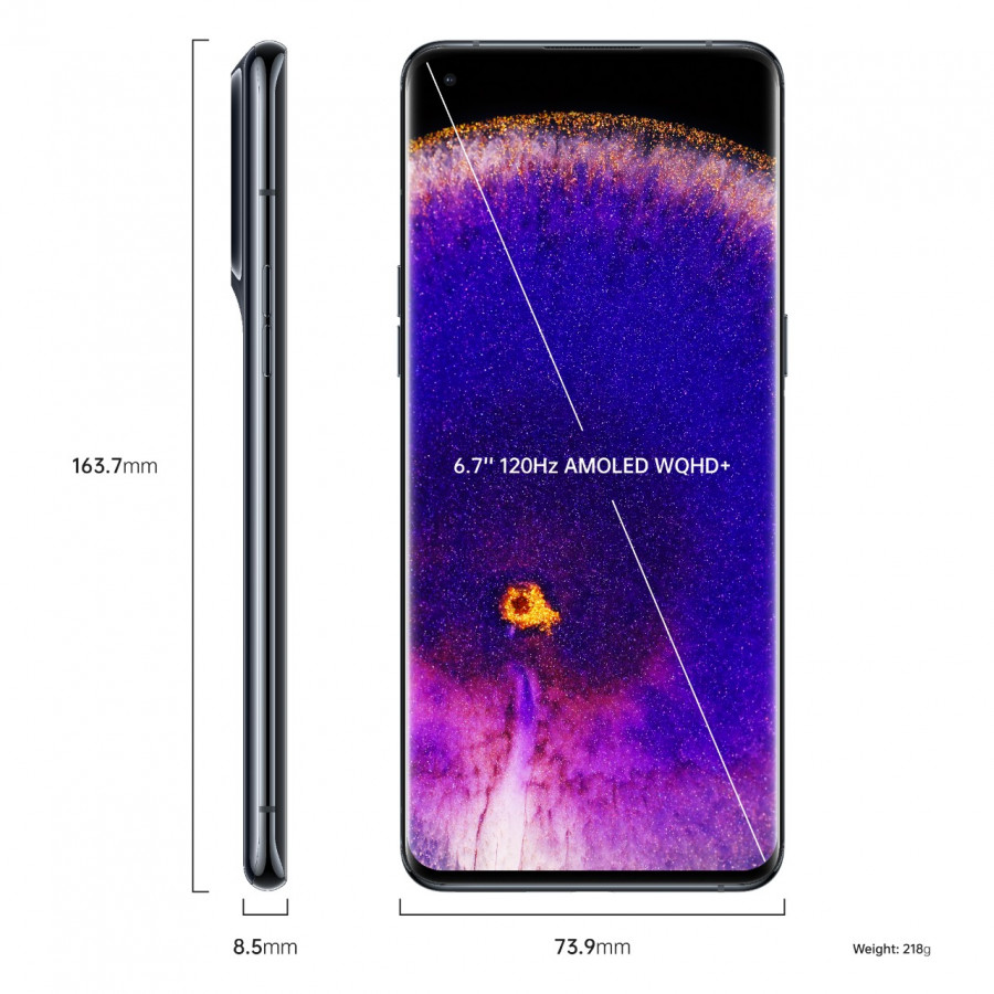 Smartphone movil OPPO Find X5 Pro 5G con gran pantalla amoled muy luminosa, dual SIM y mucho almacenamiento