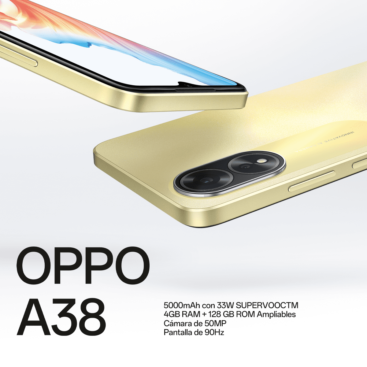 Celular Oppo A38 64GB/4GB RAM - Negro